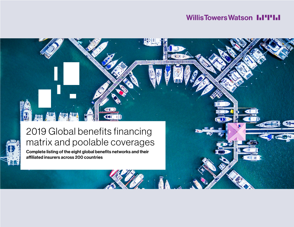 2019 Global Benefits Financing Matrix and Poolable Coverages