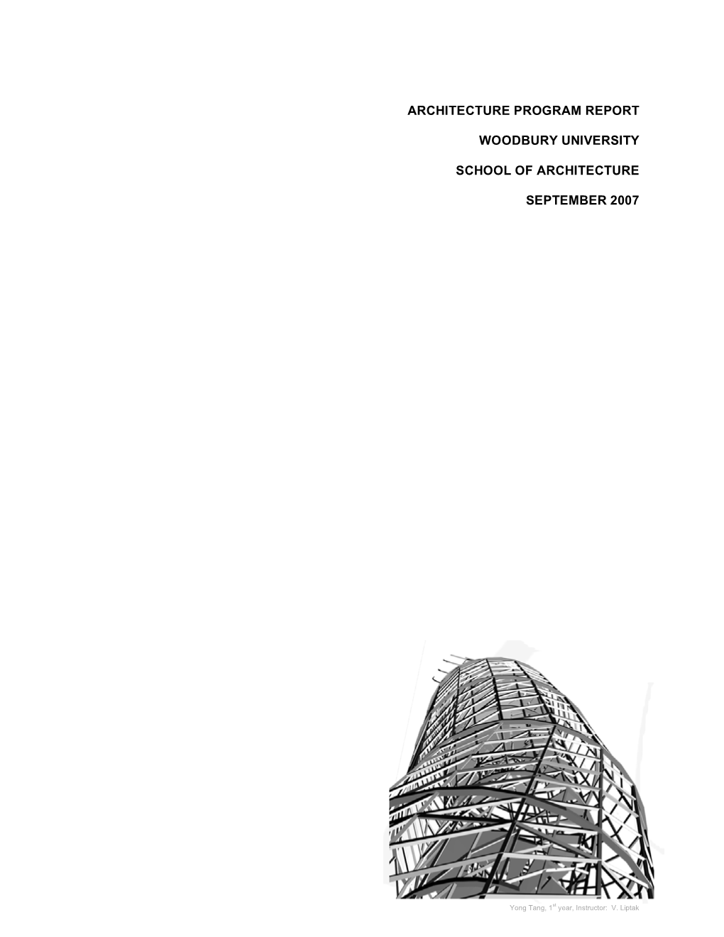 Architecture Program Report Woodbury University