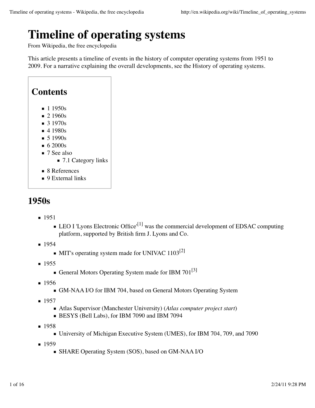 Timeline of Operating Systems - Wikipedia, the Free Encyclopedia