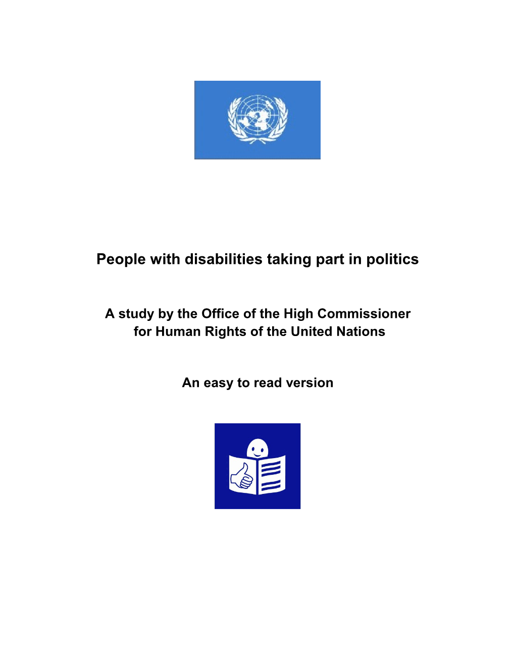 People with Disabilities Taking Part in Politics