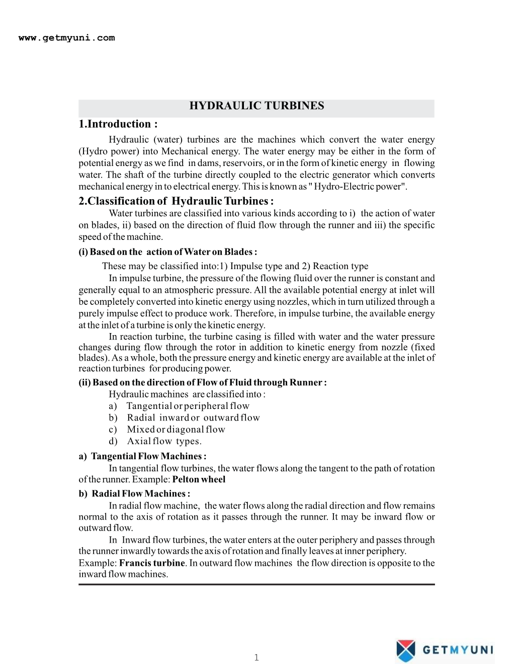 E:\Turbomachine-Mod\Notes for Edusat-P15\Hydralic Turbines.Cdr