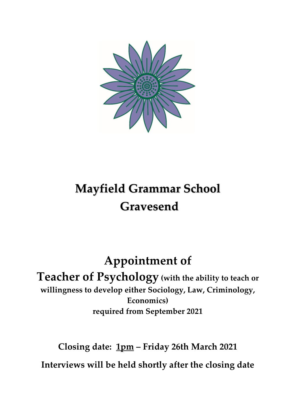 Mayfield Grammar School Gravesend Appointment Of