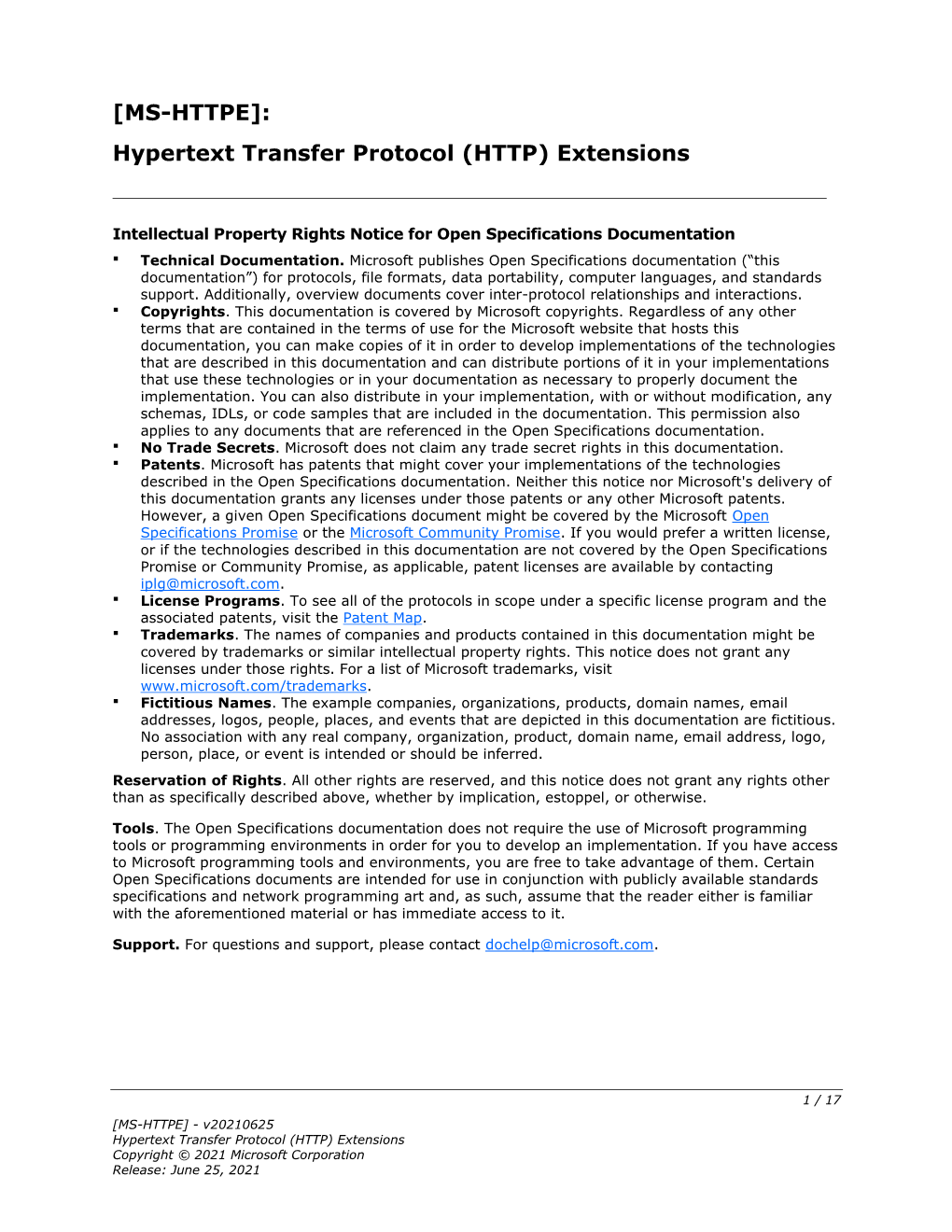 [MS-HTTPE]: Hypertext Transfer Protocol (HTTP) Extensions