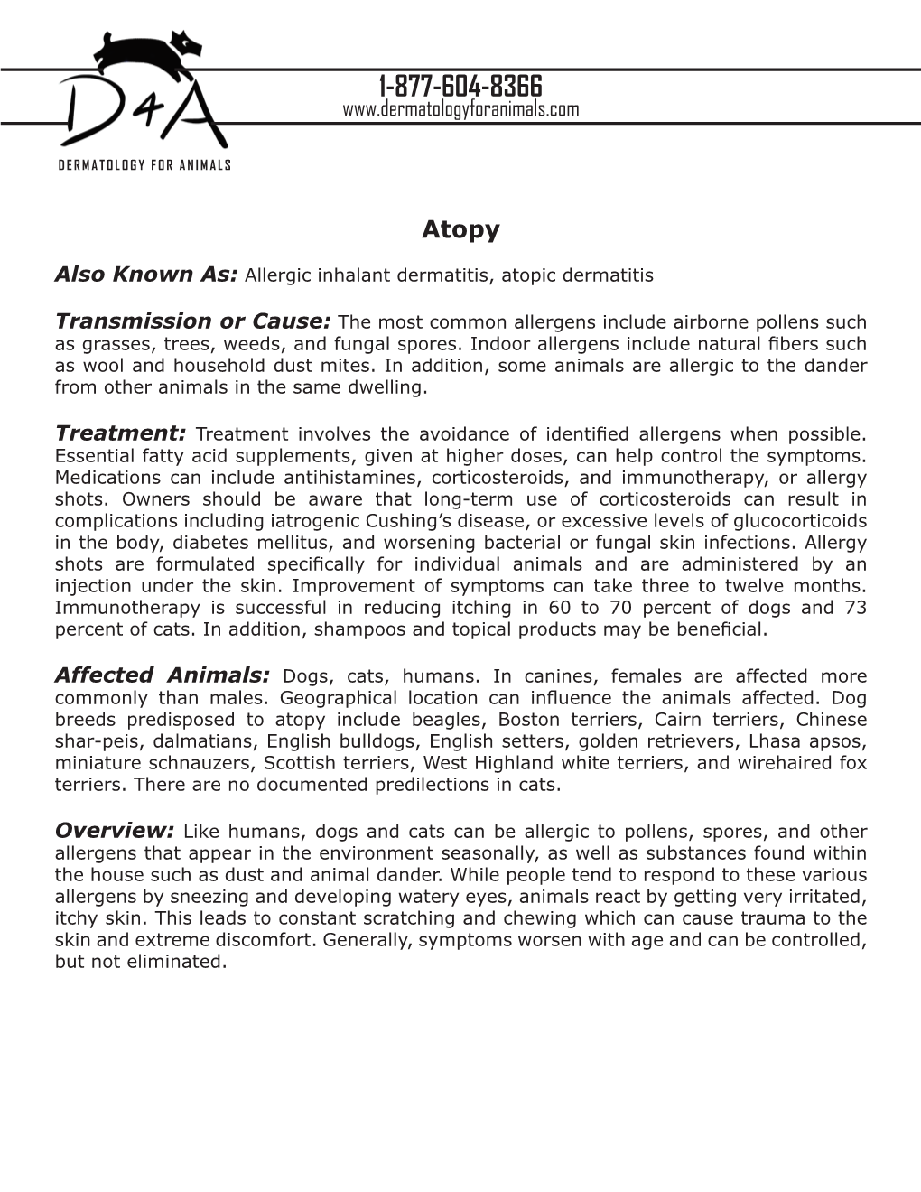 Atopy (Atopic Dermatitis)