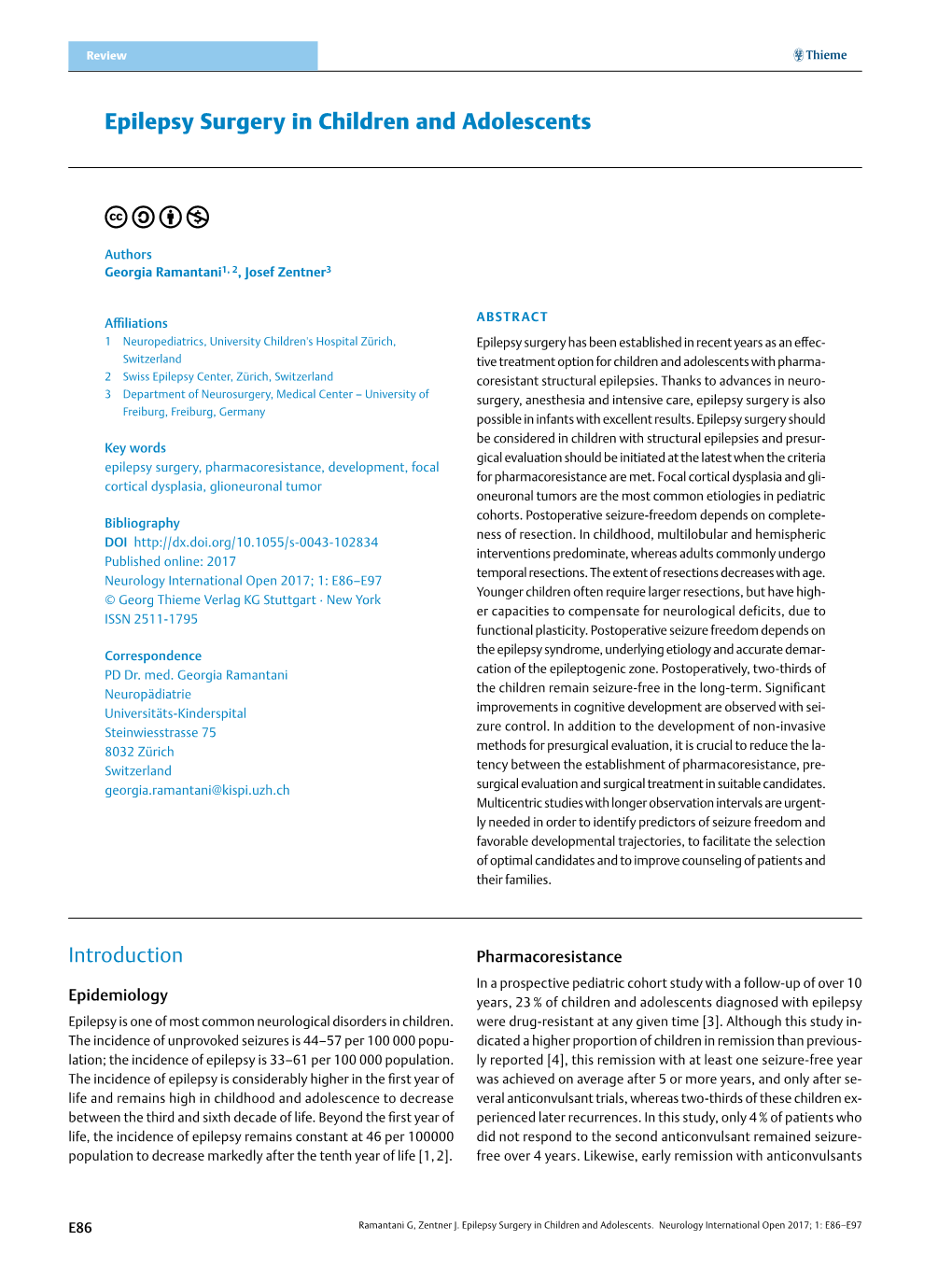 Epilepsy Surgery in Children and Adolescents