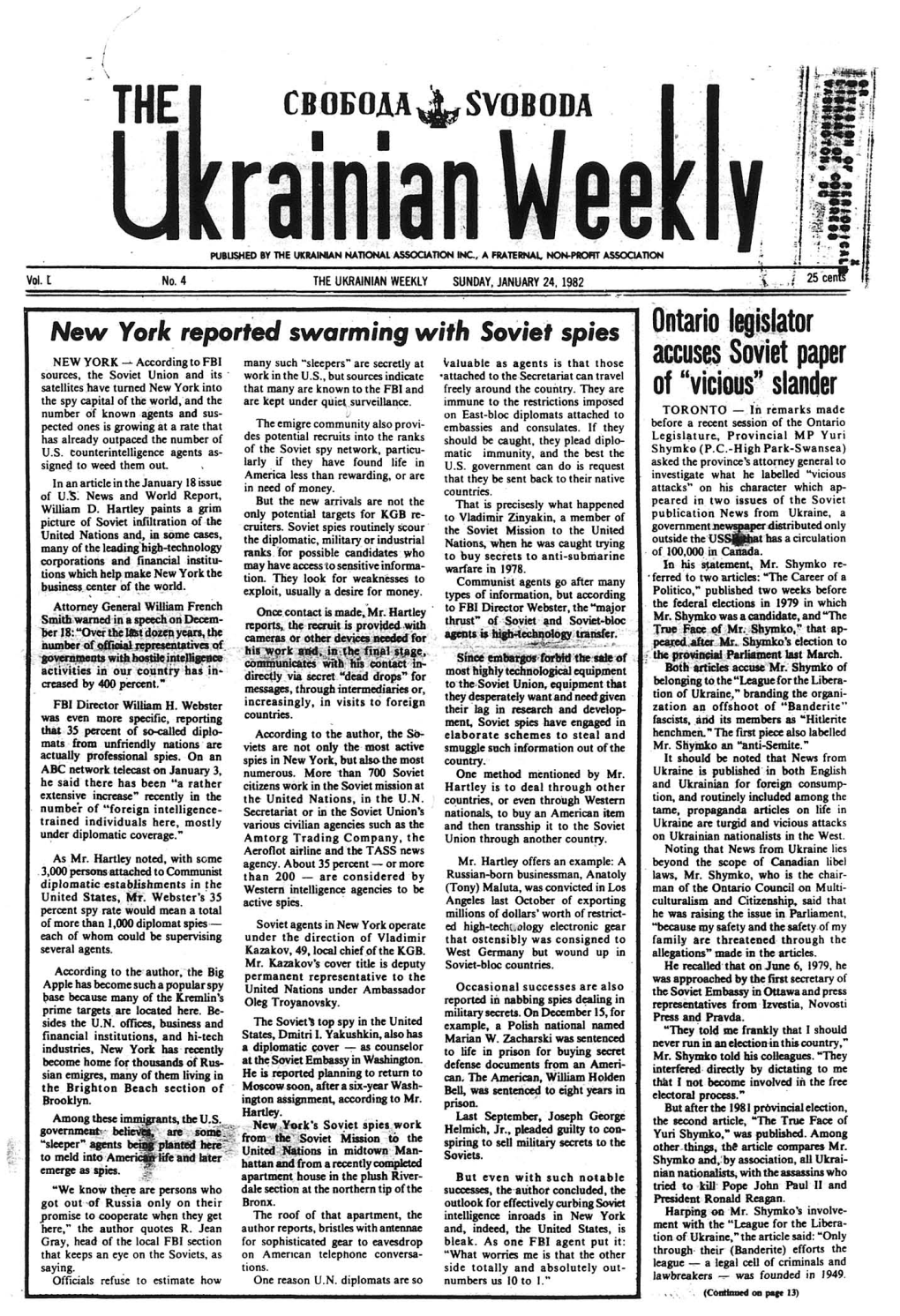 The Ukrainian Weekly 1982, No.4