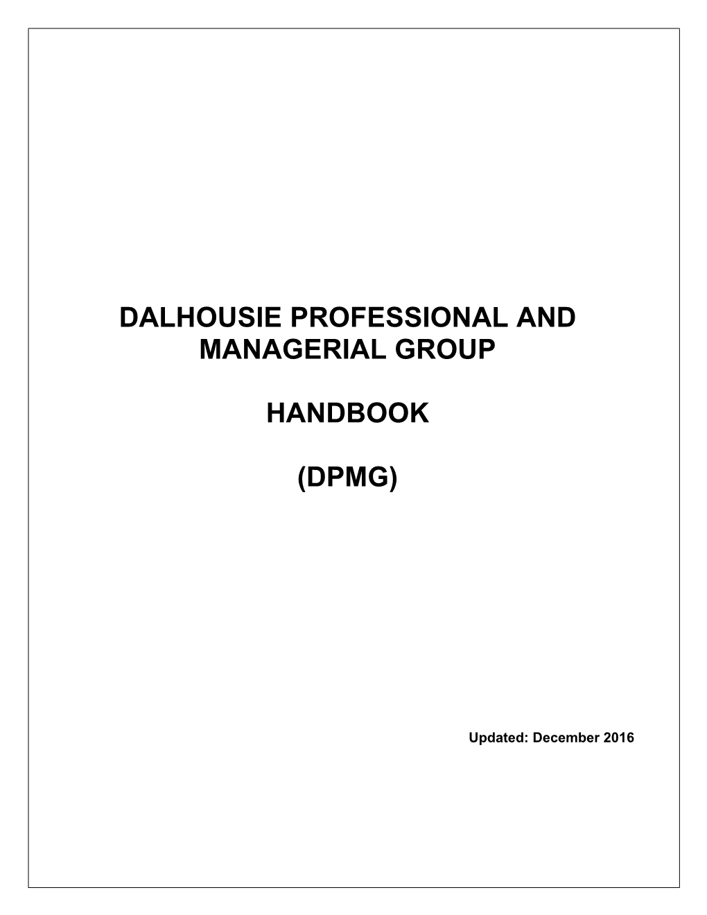 DPMG Handbook