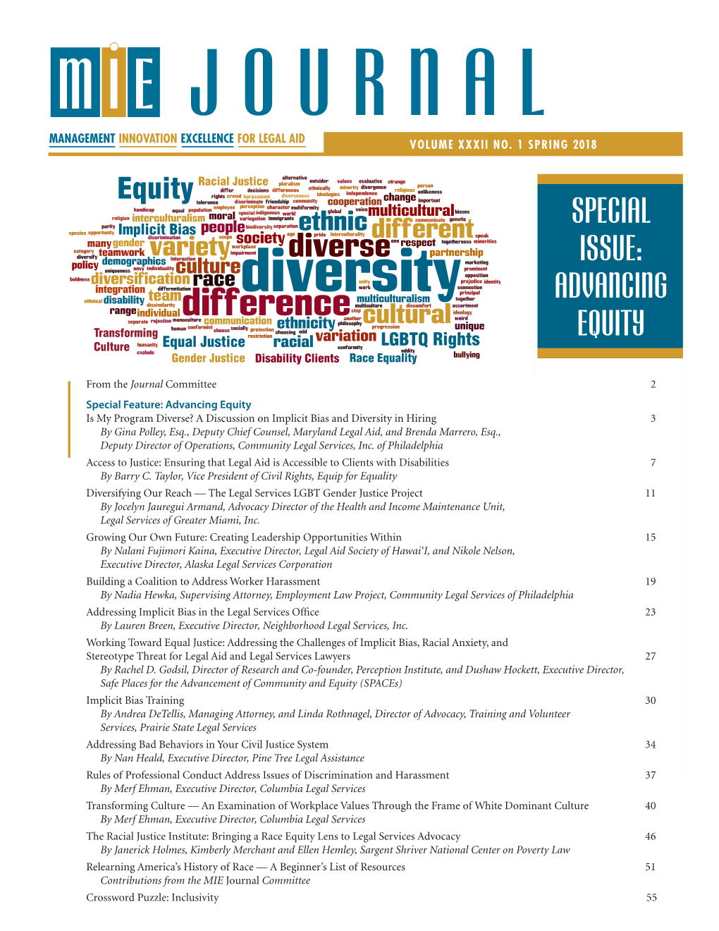 Special Issue: Advancing Equity