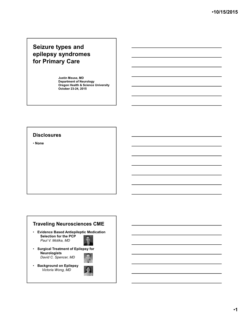 Seizure Types and Epilepsy Syndromes for Primary Care