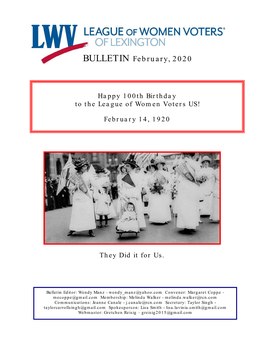 BULLETIN February, 2020