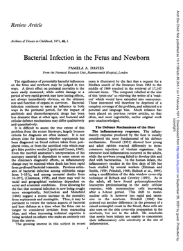 Bacterial Infection in the Fetus and Newborn