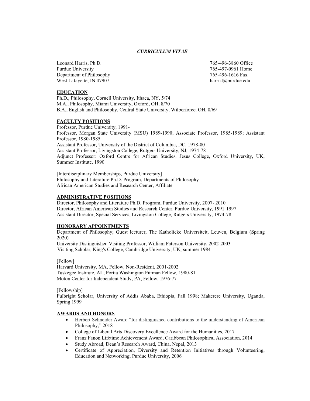 Curriculum Vitae