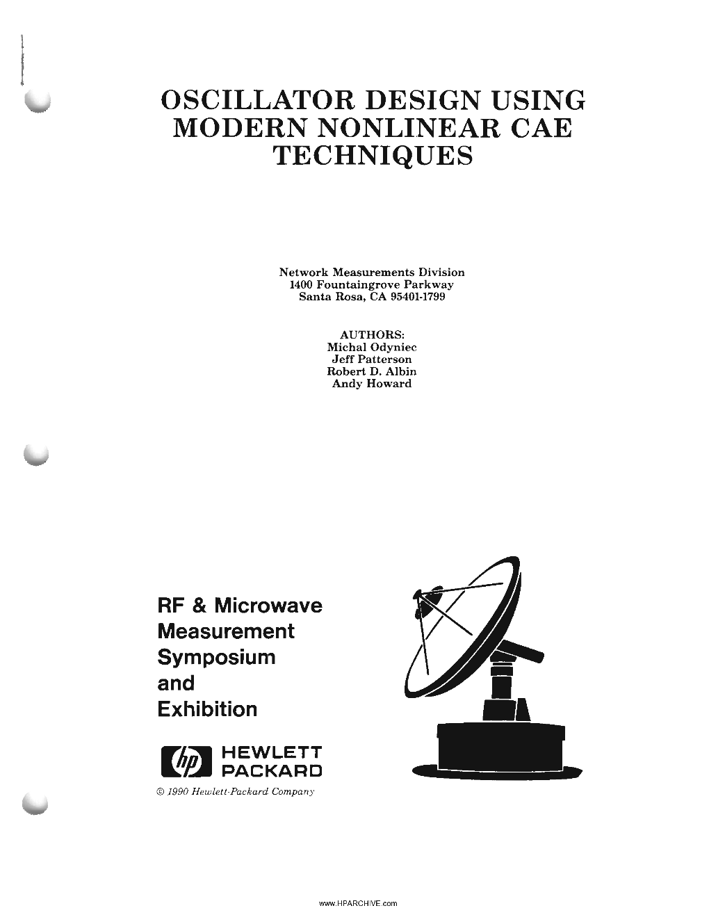 Oscillator Design Using Modern Nonlinear Cae Techniques