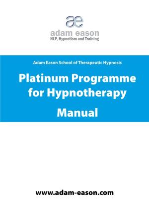 Platinum Programme for Hypnotherapy Manual