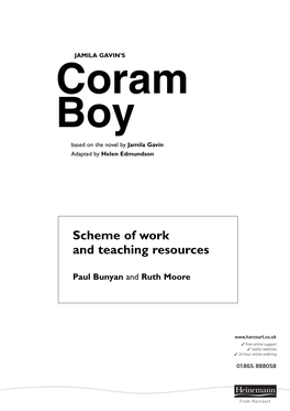 Coram Boy Scheme of Work and Teaching Resources