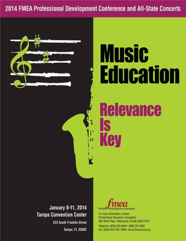 2014 FMEA Professional Development Conference and All-State Concerts A
