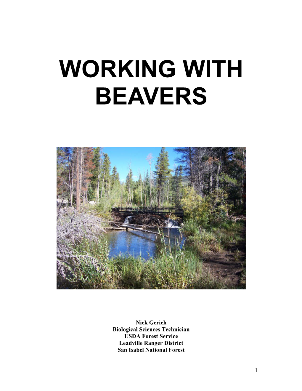 Working with Beavers