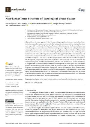 Non-Linear Inner Structure of Topological Vector Spaces