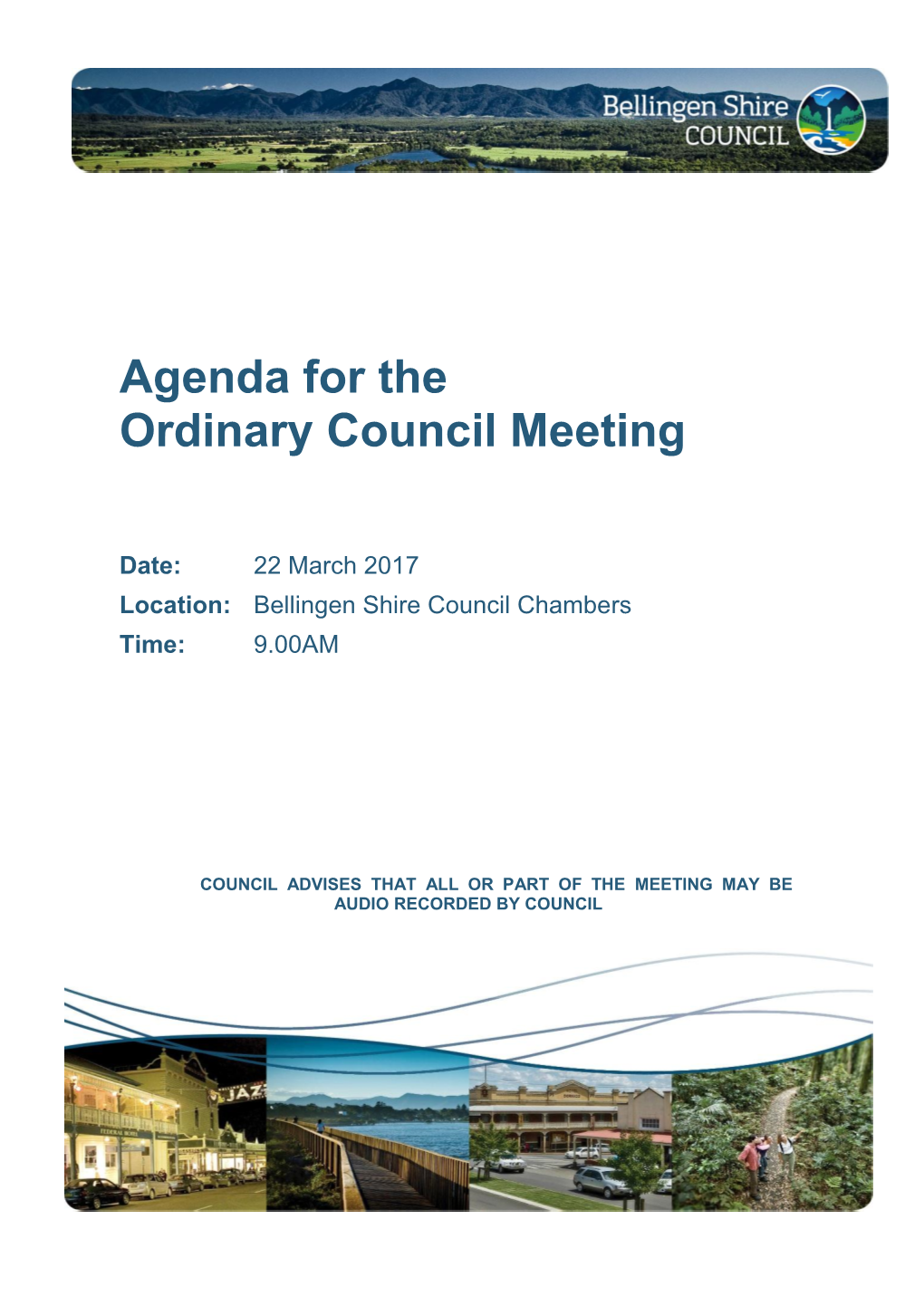 Agenda for the Ordinary Council Meeting