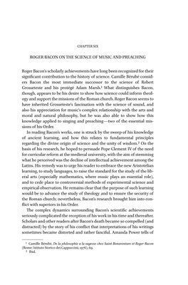 Roger Bacon on the Science of Music and Preaching