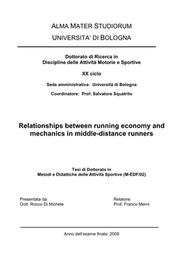 Relationships Between Running Economy and Mechanics in Middle-Distance Runners