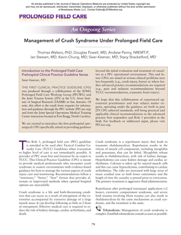 ISR/PFC Crush Injury Clinical Practice Guideline