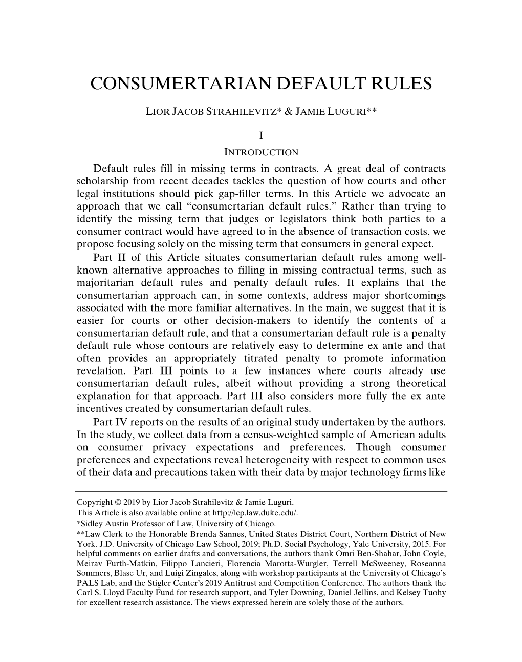 Consumertarian Default Rules