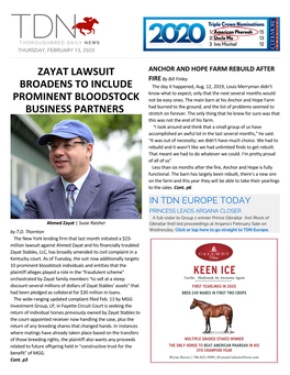 Zayat Lawsuit Broadens to Include Prominent Bloodstock Business Partners