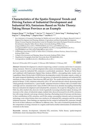Characteristics of the Spatio-Temporal Trends and Driving Factors of Industrial Development and Industrial SO2 Emissions Based O