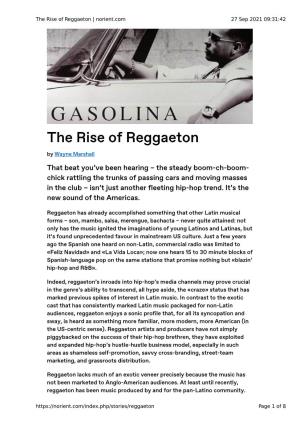 The Rise of Reggaeton | Norient.Com 27 Sep 2021 09:31:42