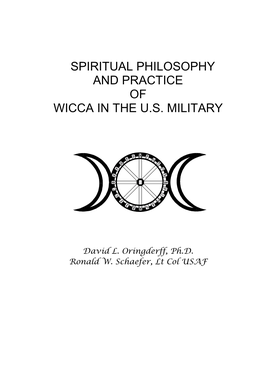 Spiritual Philosophy & Practice of Wicca in the U.S. Military (PDF