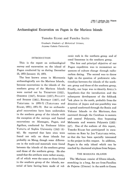 Archaeological Excavation on Pagan in the Mariana Islands