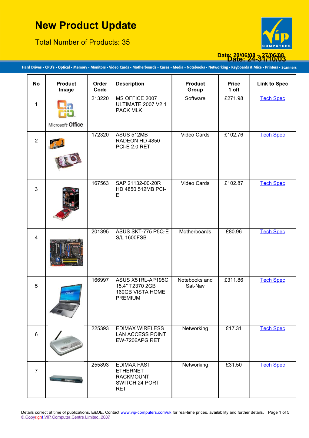 Details Correct at Time of Publications. E&OE. Contact for Real-Time Prices, Availability s1