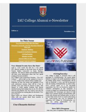 IAU College Alumni E-Newsletter ______
