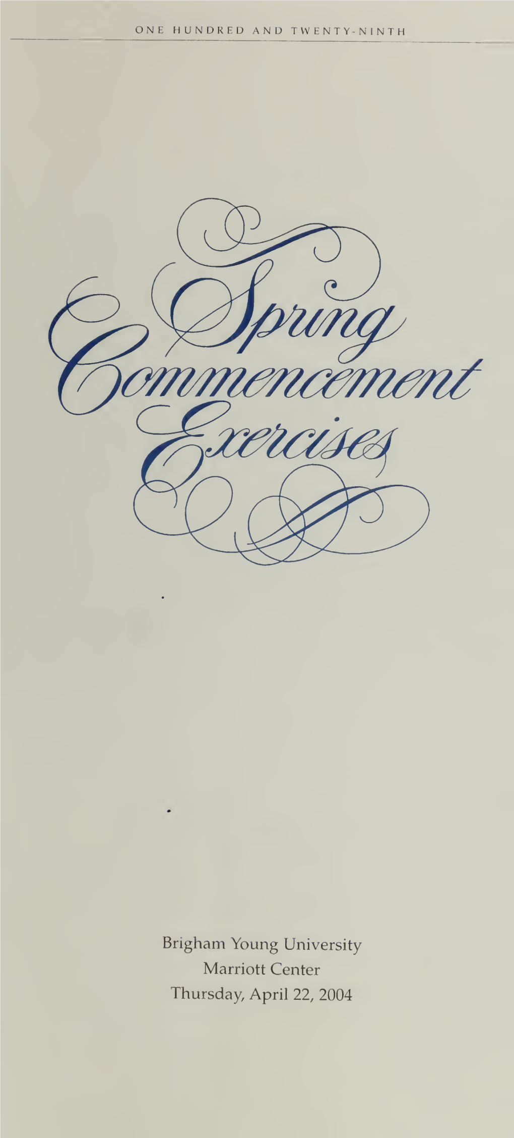 Commencement Exercise Programs, 2004