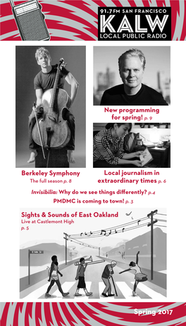 New Programming for Spring! P. 9 Sights & Sounds of East Oakland