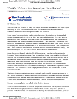 ^Fthe Peninsula (OK E I KOREA ECONOMIC INSTITUTE Covering the Economic and Foreign JPP Policies That Impact the Korean Peninsula