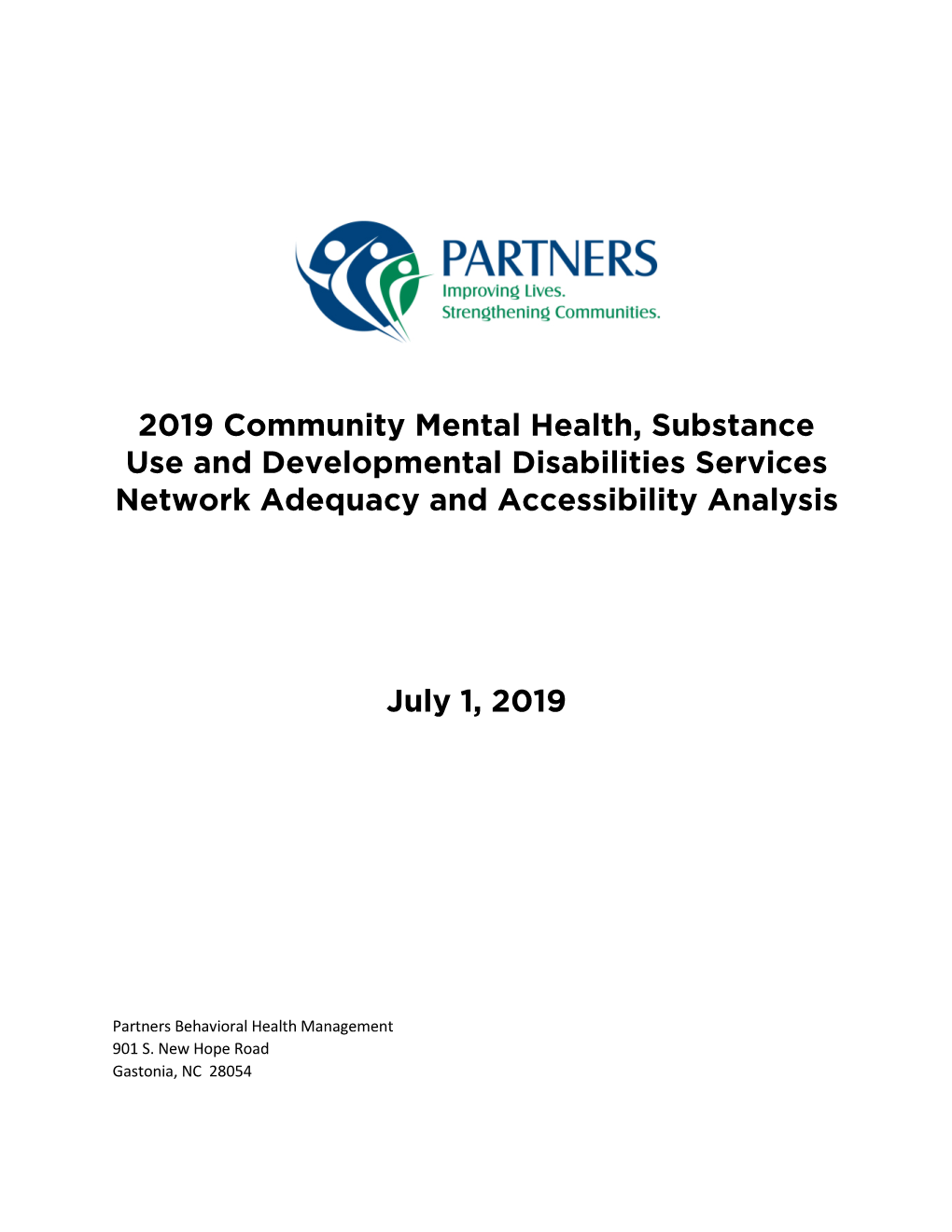 2019 Community Network Adequacy and Accessibility Analysis