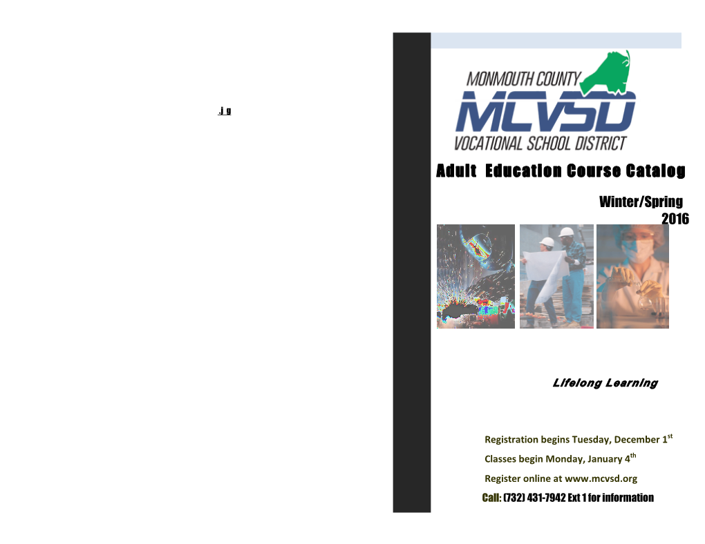 Adult Education Course Catalog