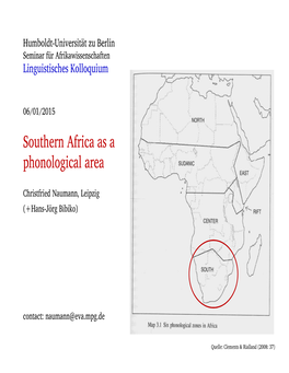 Southern Africa As a Phonological Area