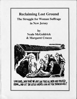 Reclainting Lost Ground the Struggle for Woman Suffrage in New Jersey