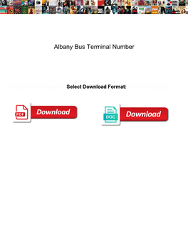 Albany Bus Terminal Number