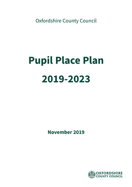 Pupil Place Plan 2019-2023