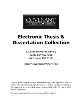 Electronic Thesis & Dissertation Collection