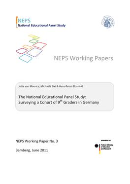 NEPS Working Papers