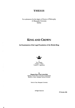 Thesis King and Crown