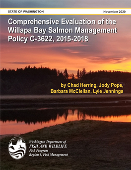Comprehensive Evaluation of the Willapa Bay Salmon Management Policy C-3622, 2015-2018