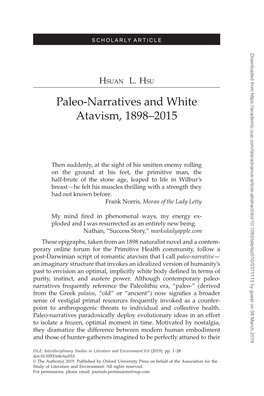 Paleo-Narratives and White Atavism, 1898–2015