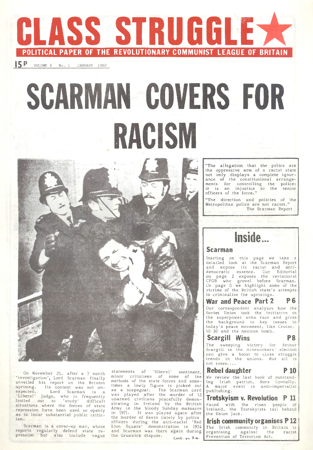 Scarman Covers for • Racism