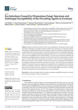 Eye Infections Caused by Filamentous Fungi: Spectrum and Antifungal Susceptibility of the Prevailing Agents in Germany